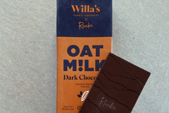 The chocolate oat milk using real, organic ingredients