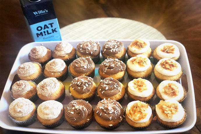 Ciara’s Fluffy Dairy Free Vanilla Cupcakes made with Oat Milk (Gluten Free Optional)