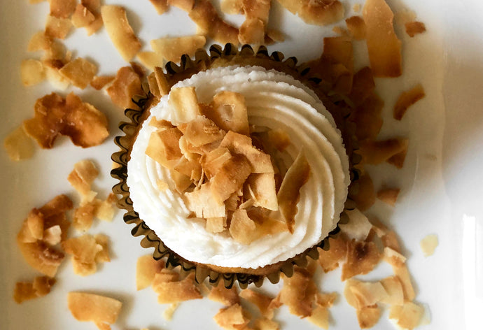 Dairy Free Coconut Buttercream Frosted Cupcakes (Gluten Free Optional)